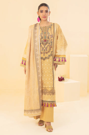 3PC Unstitched Printed