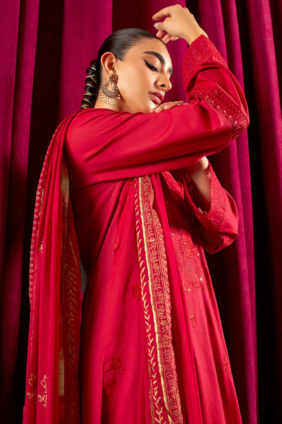 3PC Unstitched Embroidered Suit From Diners