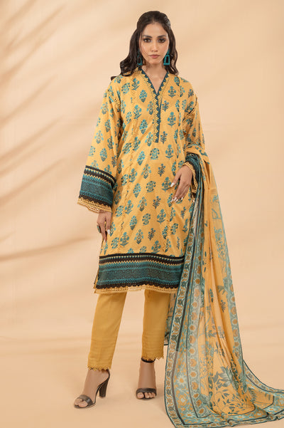 3PC Unstitched Lawn Printed Suit From Diners