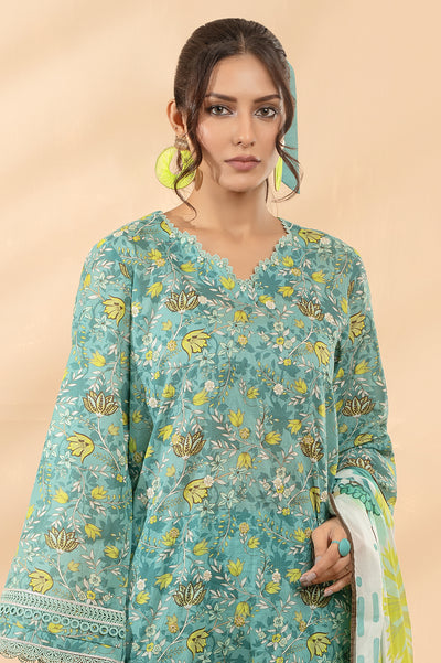 3PC Unstitched Lawn Printed Suit From Diners