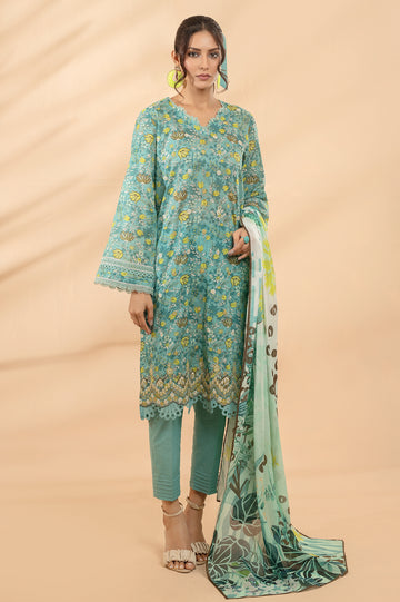 3PC Unstitched Lawn Printed Suit From Diners