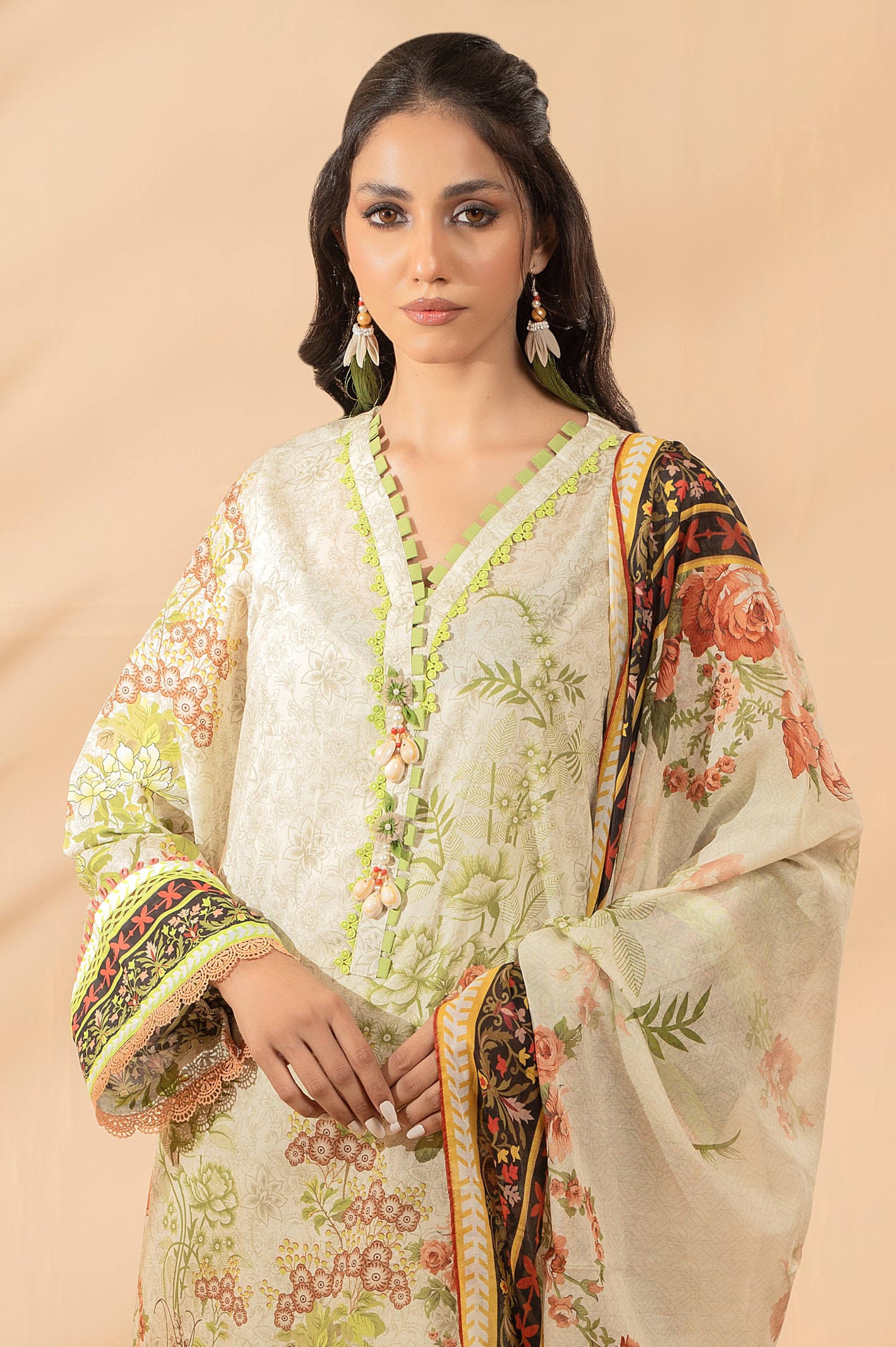 3PC Unstitched Lawn Printed Suit From Diners