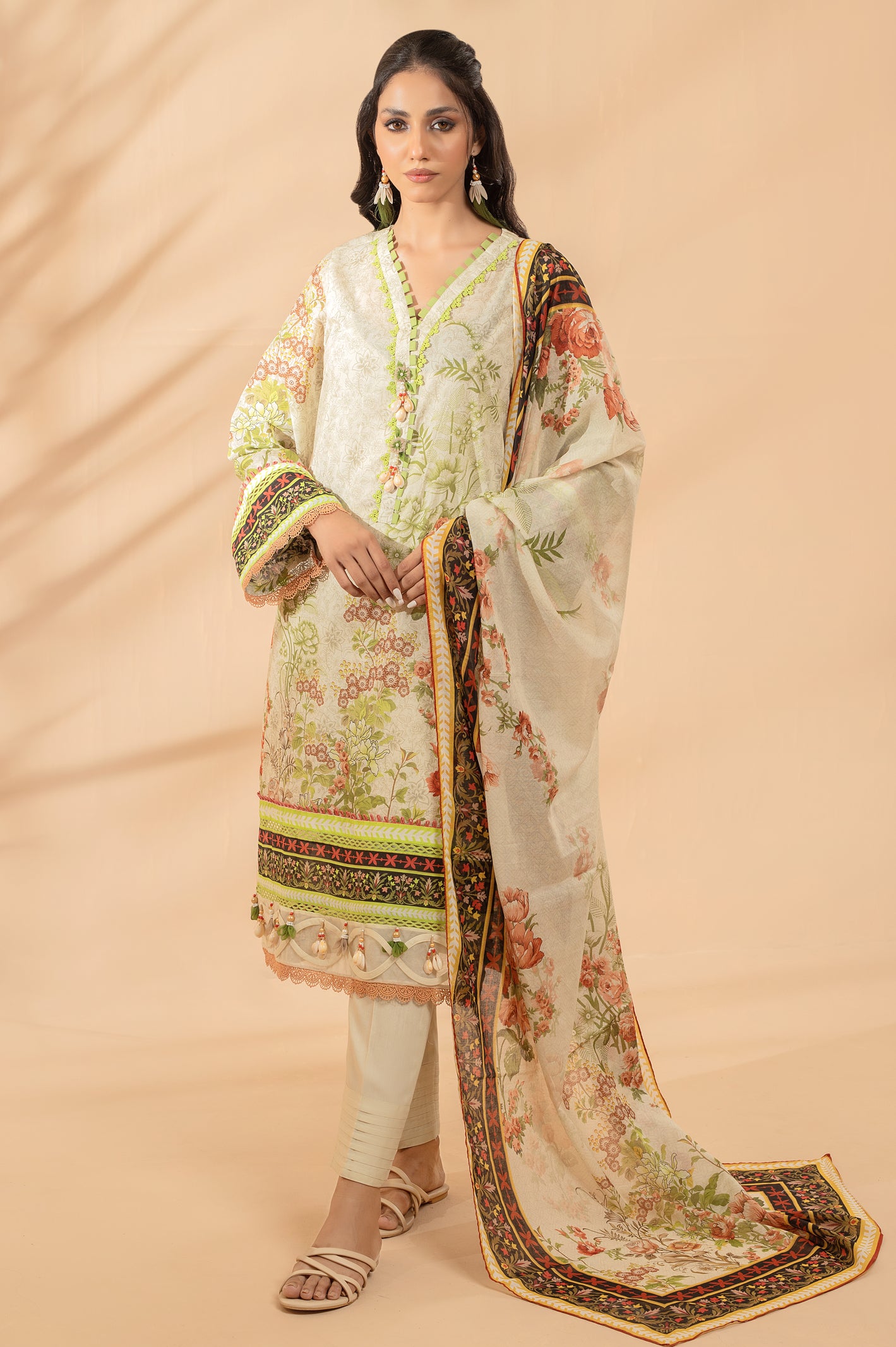 3PC Unstitched Lawn Printed Suit From Diners