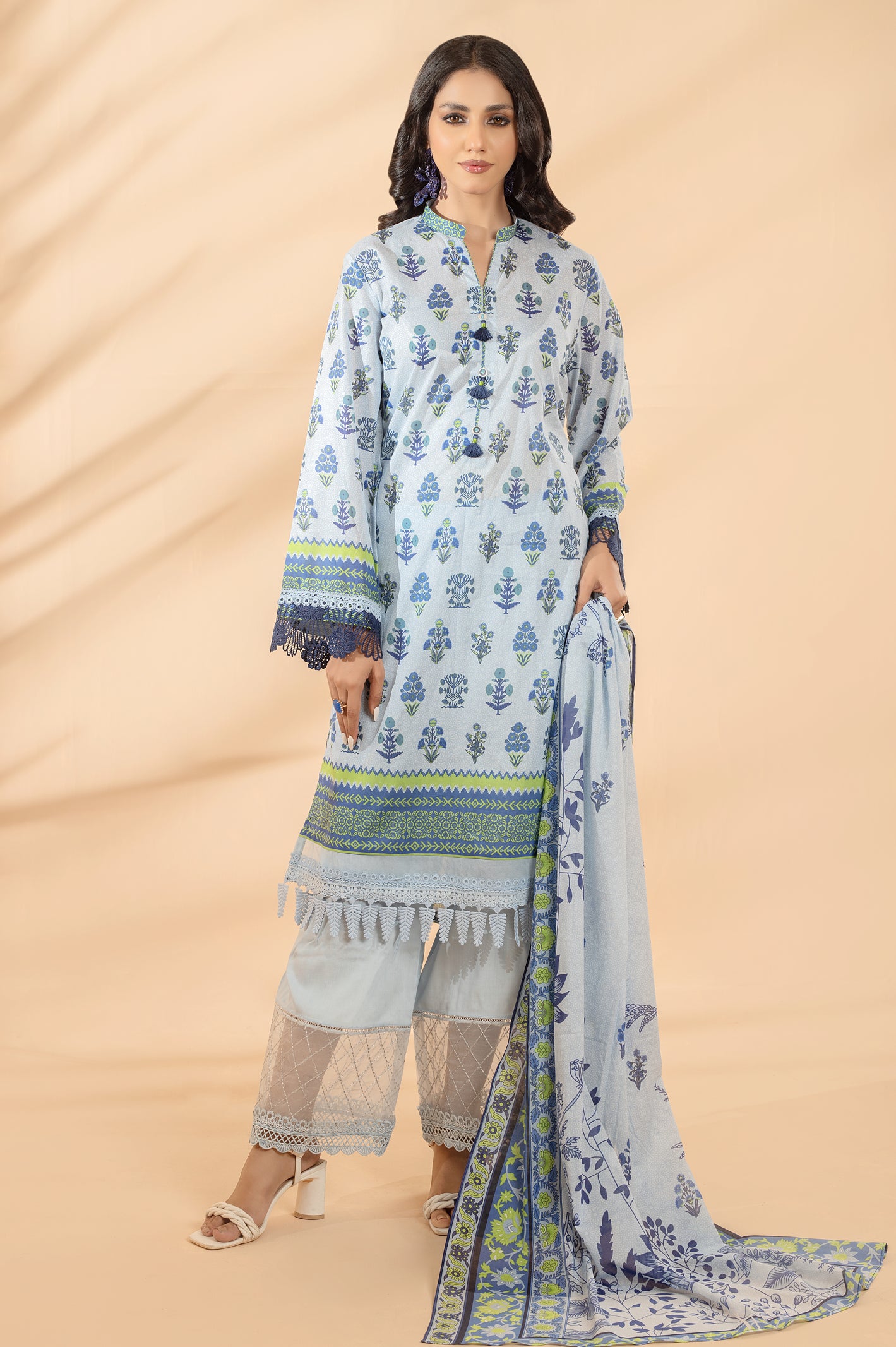 3PC Unstitched Lawn Printed Suit From Diners