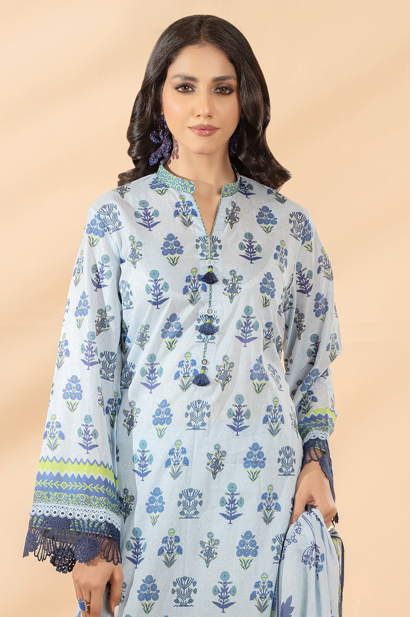 3PC Unstitched Lawn Printed Suit From Diners