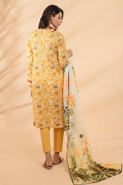 3PC Unstitched Lawn Printed Suit From Diners