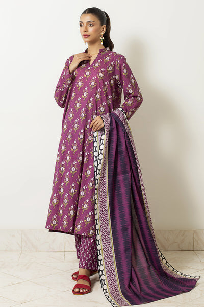 3PC Unstitched Cambric Printed Suit From Diners