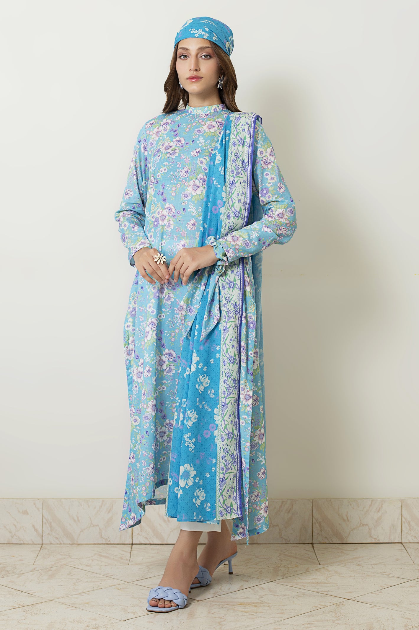 3PC Unstitched Cambric Printed Suit From Diners