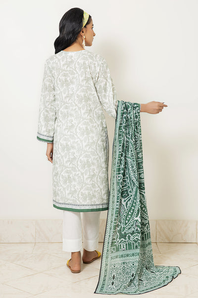 3PC Unstitched Cambric Printed Suit From Diners