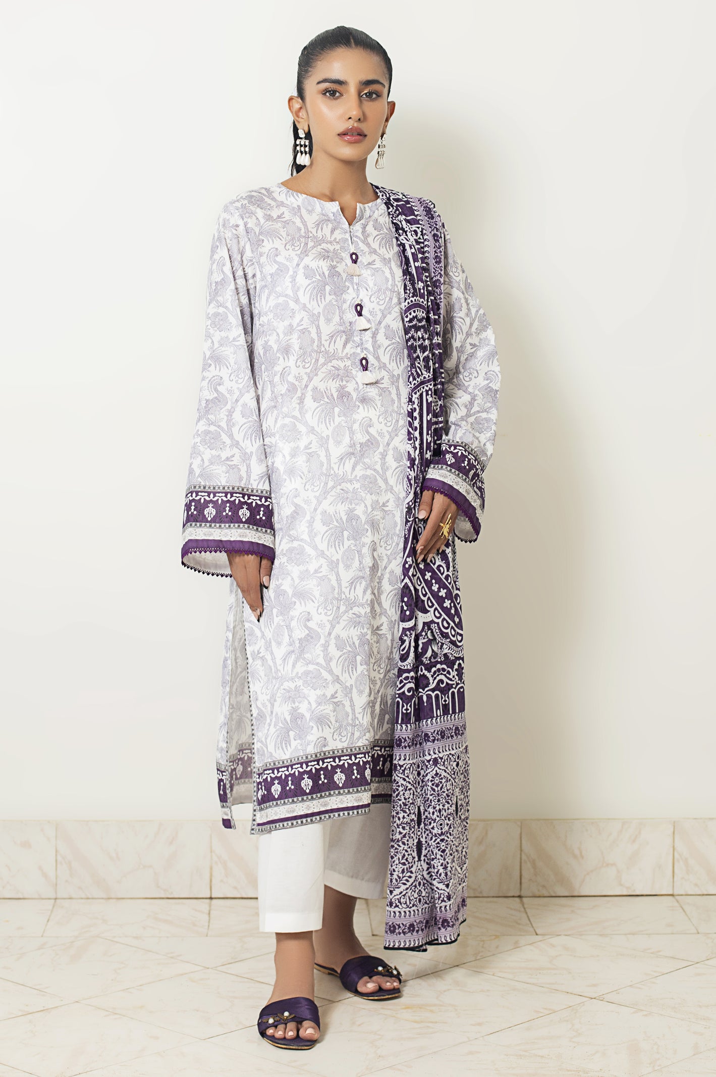 3PC Unstitched Cambric Printed Suit From Diners