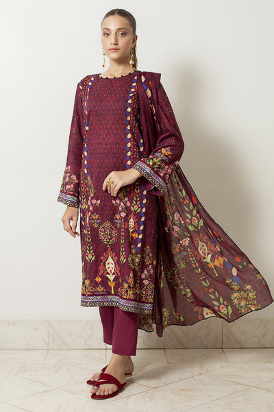 3PC Unstitched Cambric Printed Suit From Diners