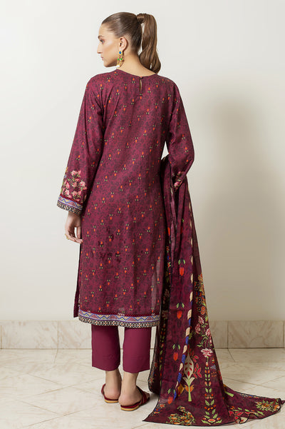 3PC Unstitched Cambric Printed Suit From Diners