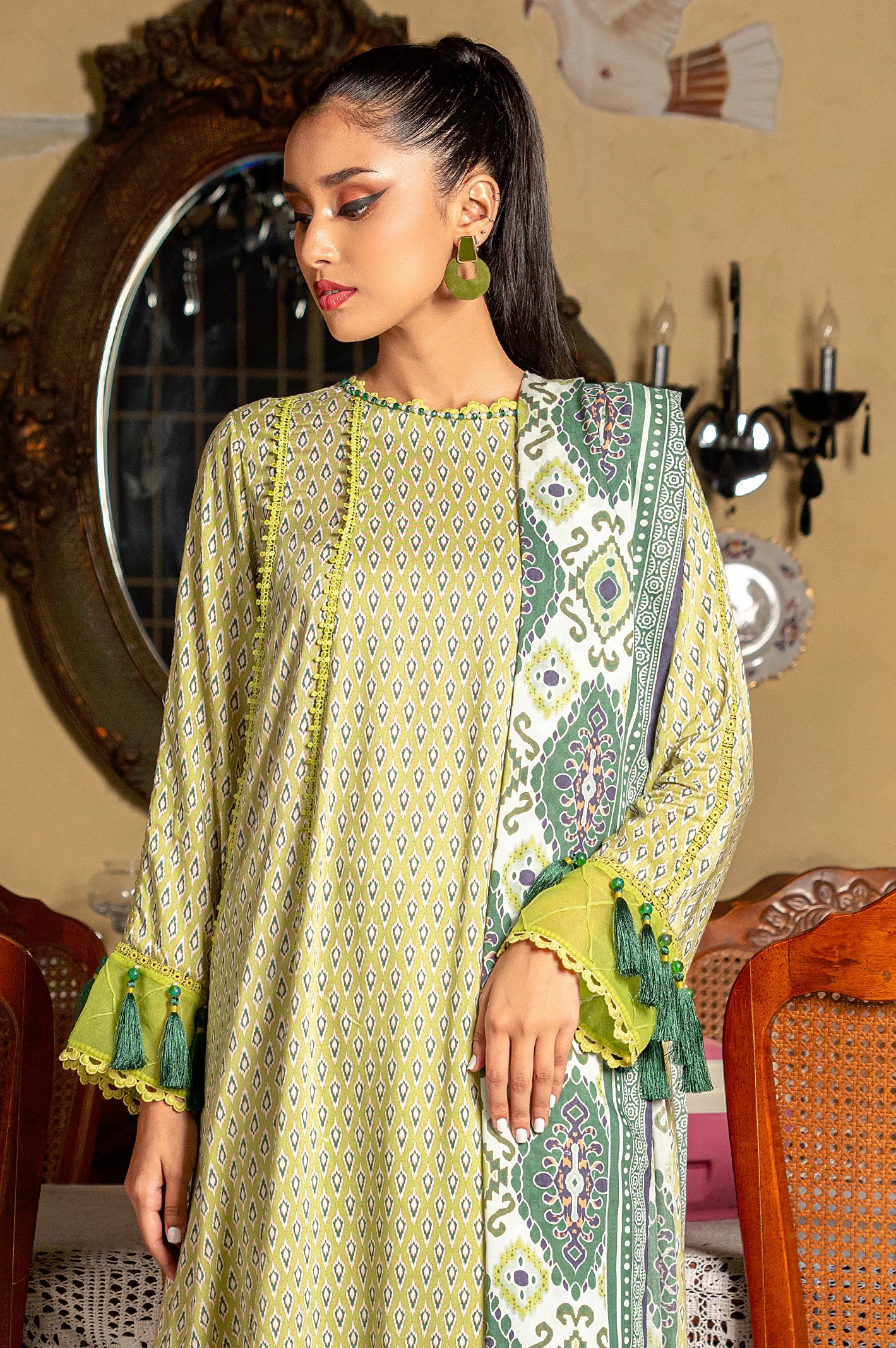 Viscose Digital Printed 3PC Unstitched Suit From Diners