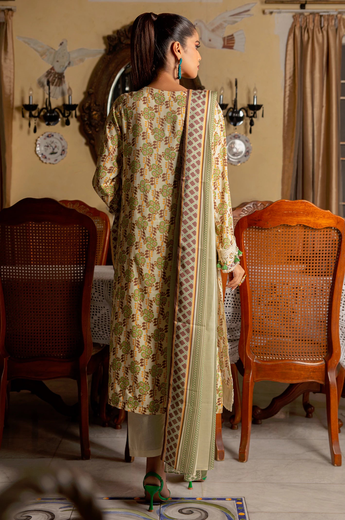 Viscose Digital Printed 3PC Unstitched Suit From Diners