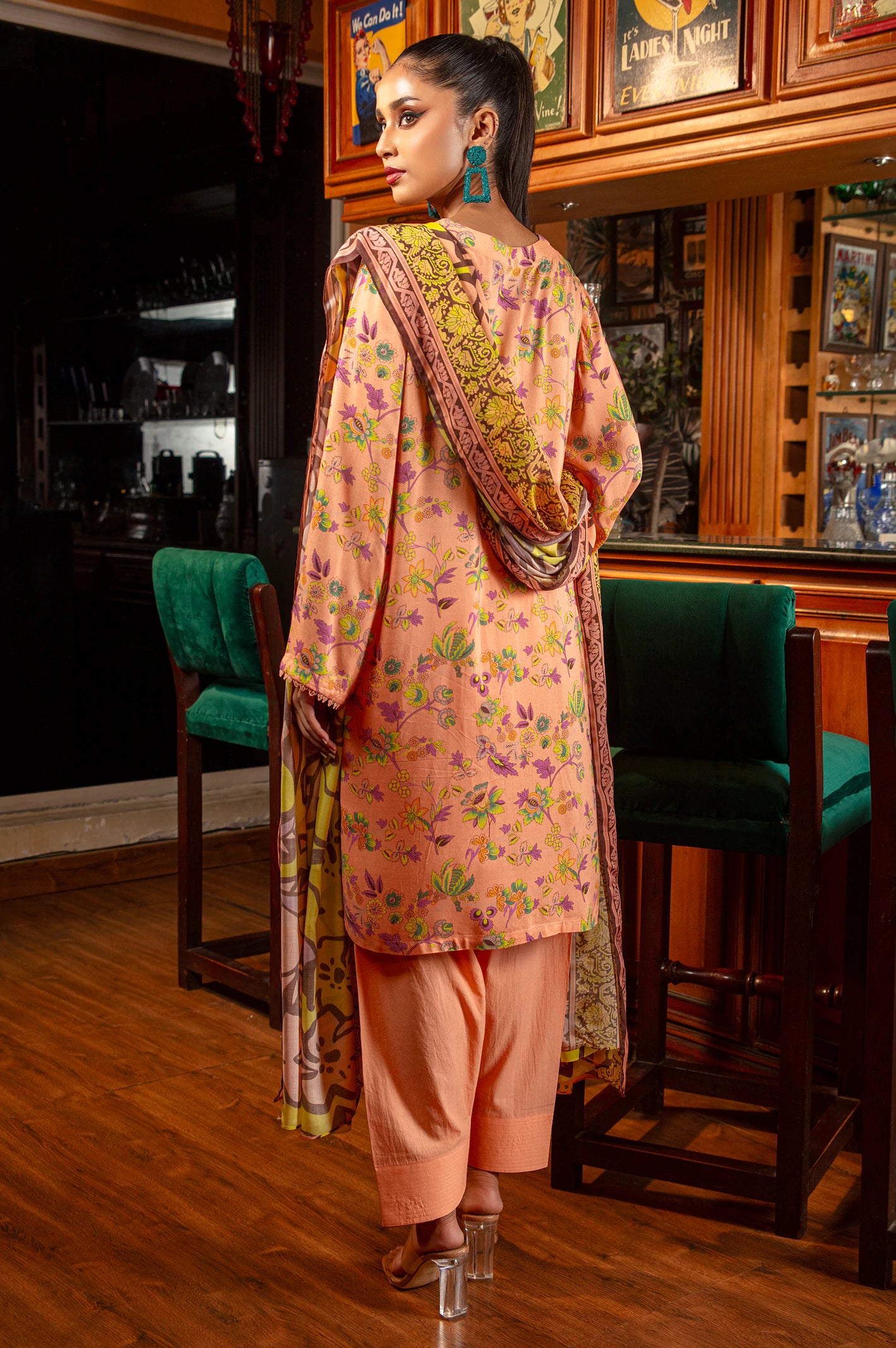 Viscose Digital Printed 3PC Unstitched Suit From Diners