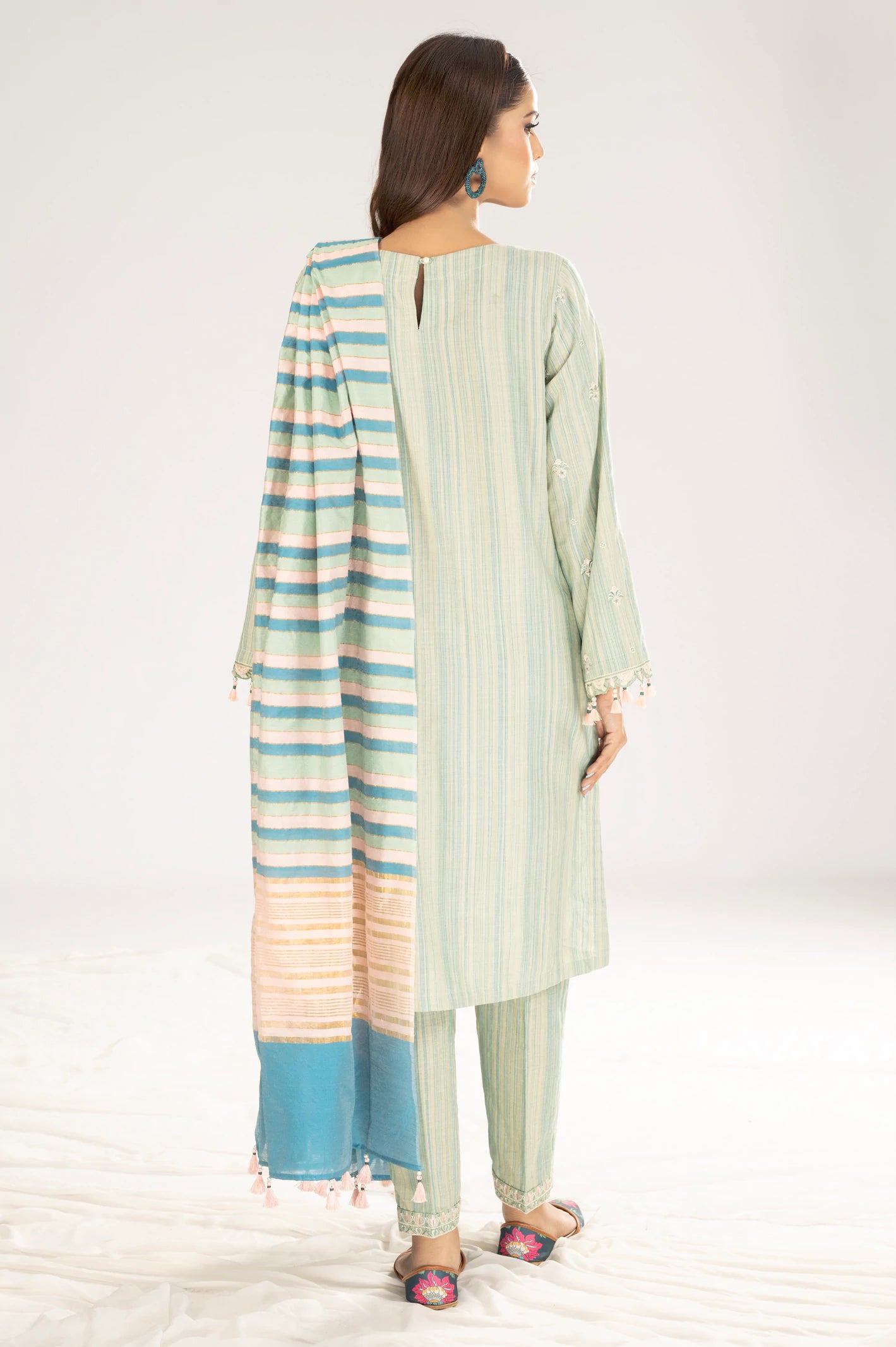 Jacquard Embroidered 3PC Unstitched Suit From Diners