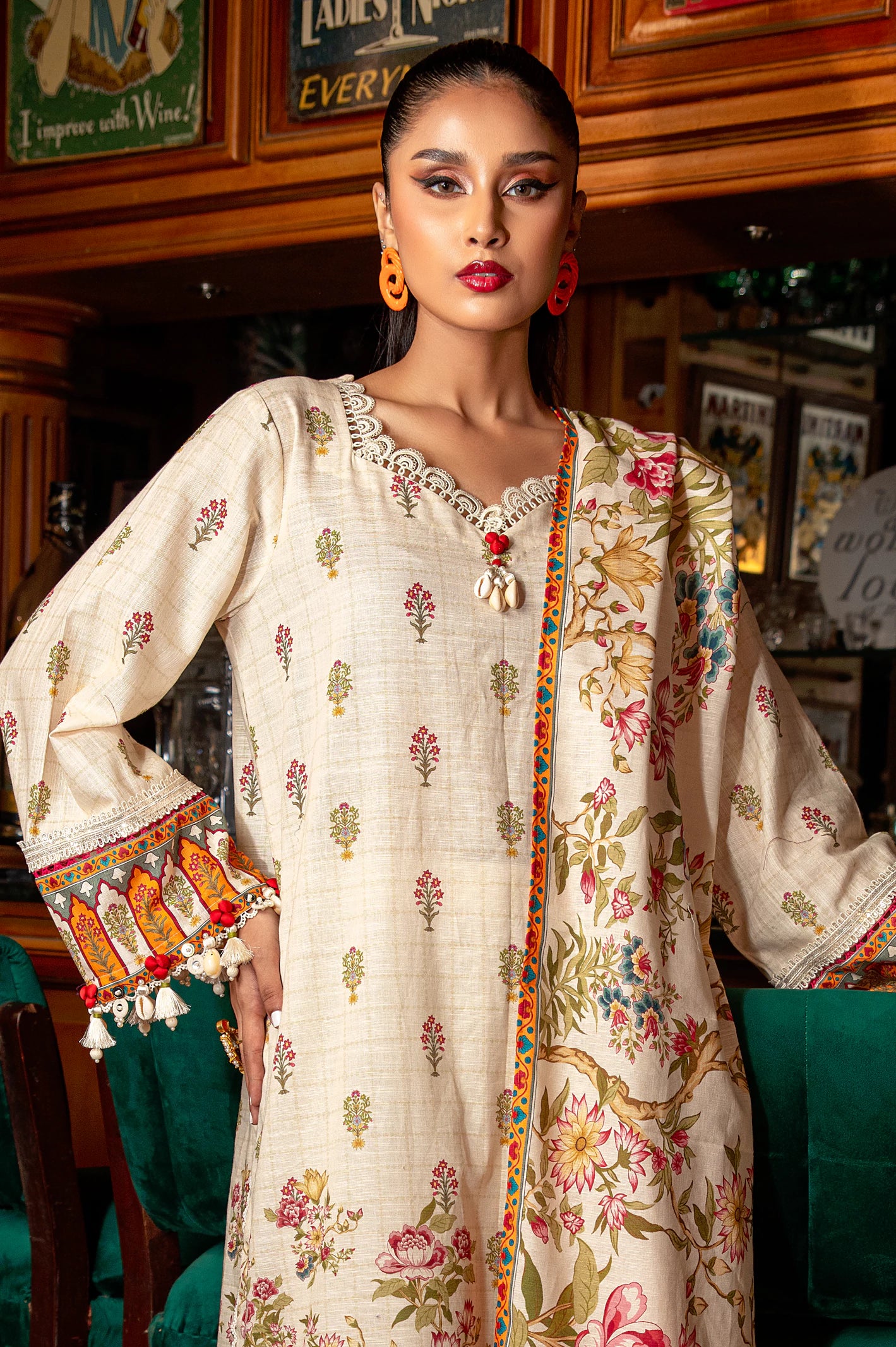 Khadar Digital Printed 3PC Unstitched Suit From Diners