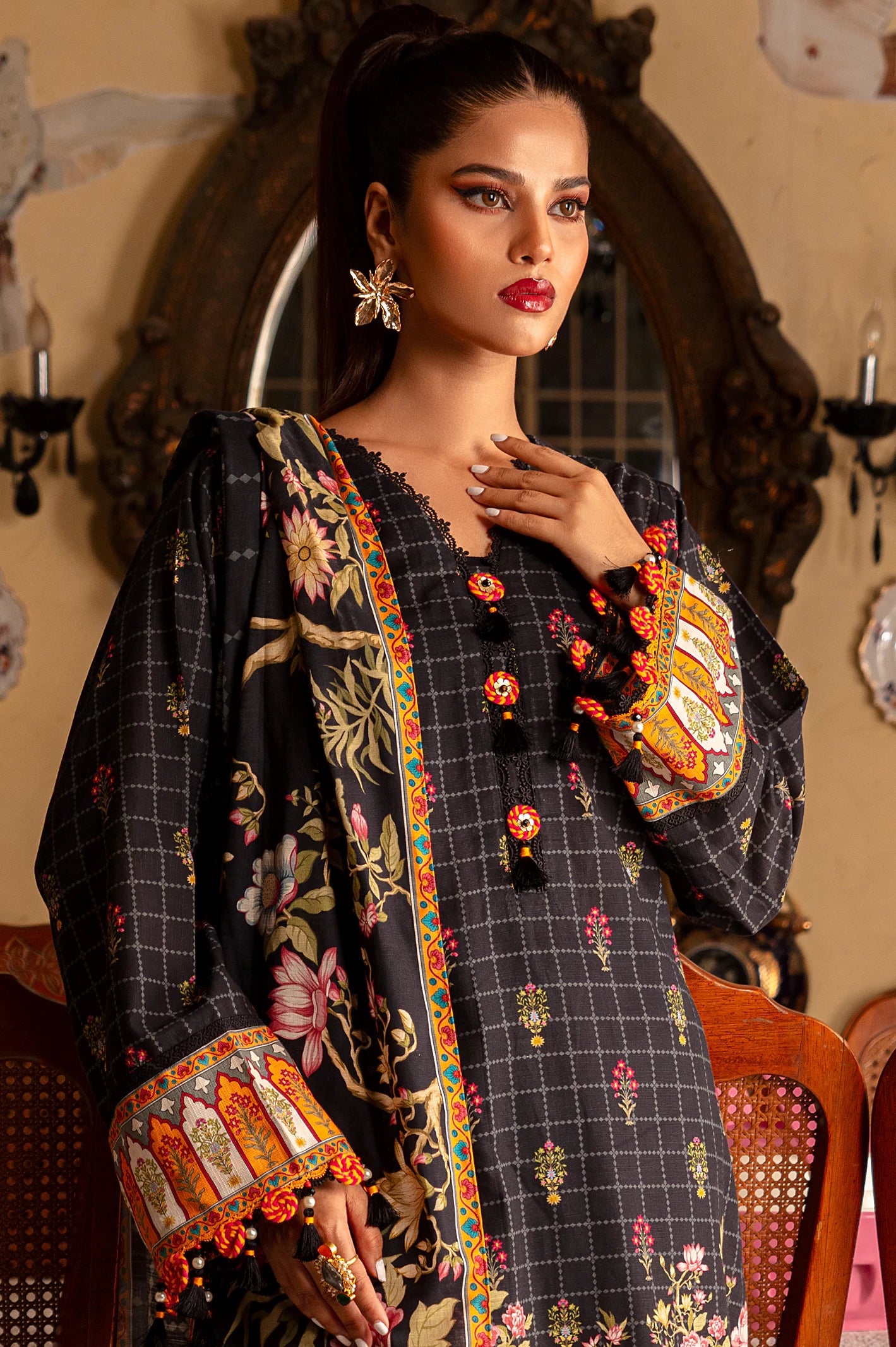 Khadar Digital Printed 3PC Unstitched Suit From Diners