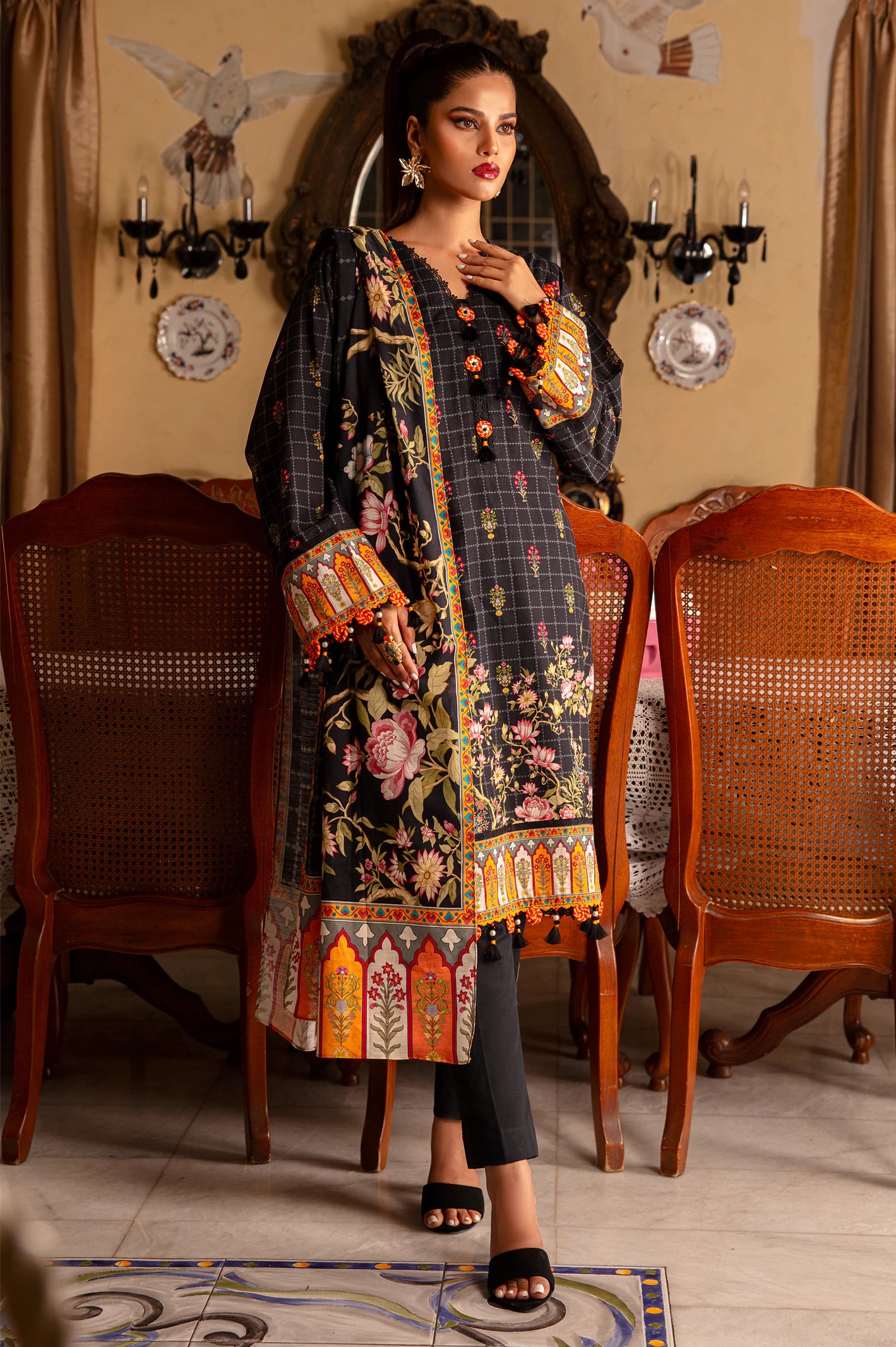 Khadar Digital Printed 3PC Unstitched Suit From Diners