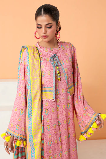 Light Pink Printed 3PC Unstitched