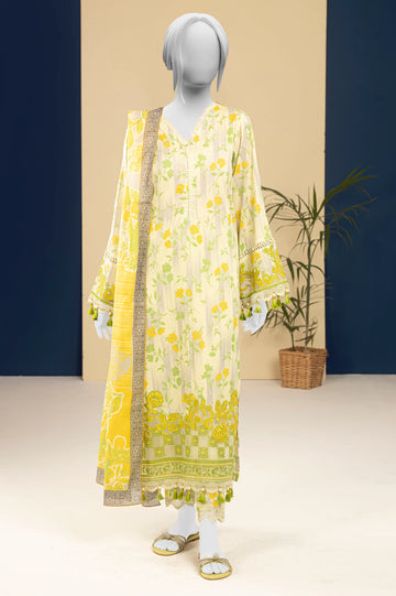 Lime Embroidered 3PC Unstitched