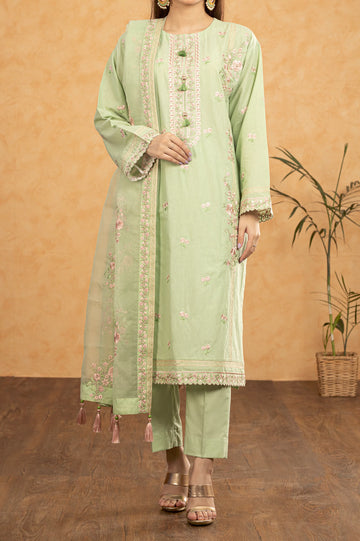 Light Green Embroidered 3PC Unstitched