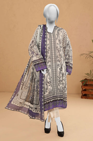 White Printed 3PC Unstitched