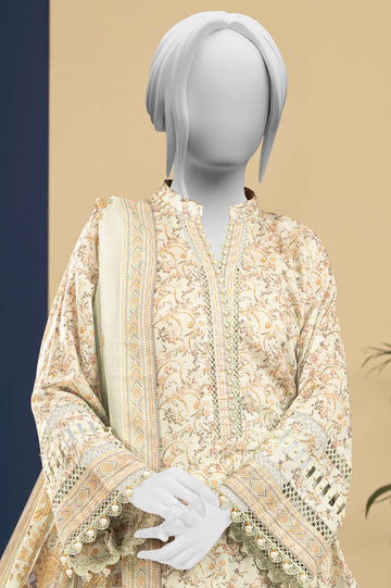 Parrot Green Printed 3PC Unstitched