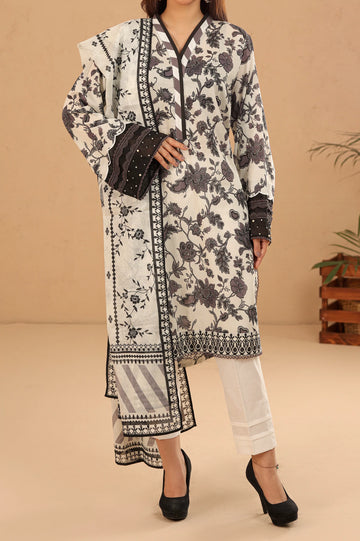 Black Printed 3PC Unstitched