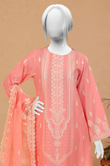 Peach Embroidered 3PC Unstitched