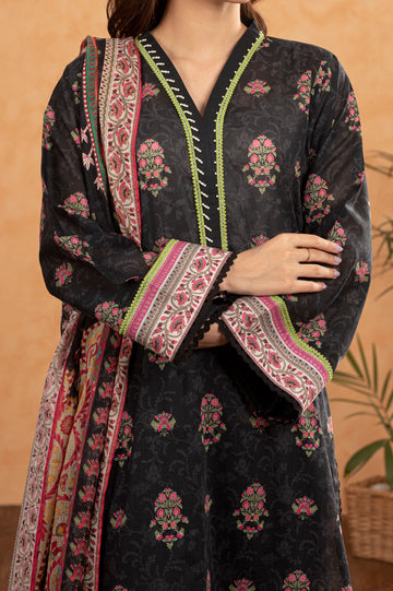 Black Printed 3PC Unstitched