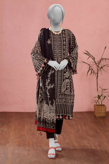Black Printed 3PC Unstitched