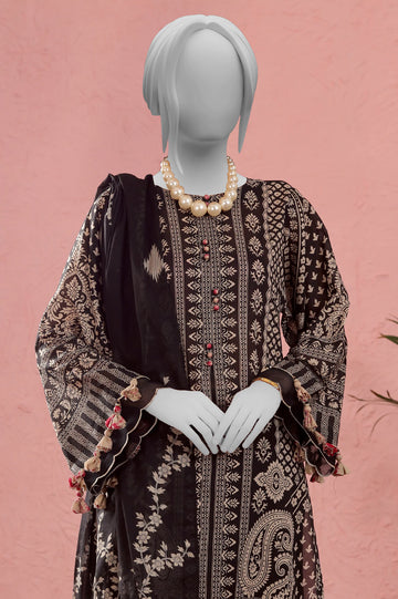 Black Printed 3PC Unstitched