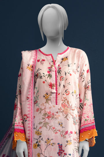 Light Pink Printed 3PC Unstitched