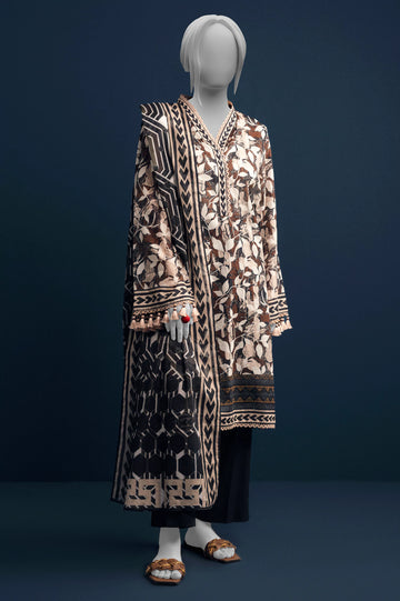 Black Printed 3PC Unstitched