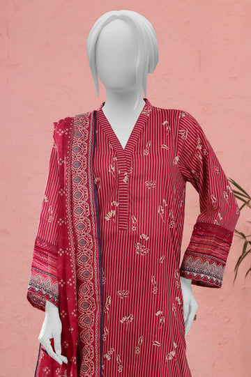 Magenta Embroidered 3PC Unstitched