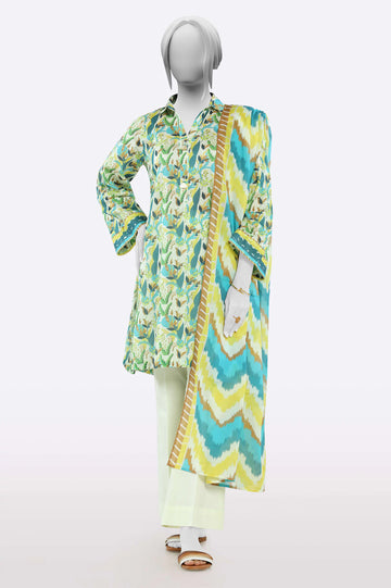 Cream Printed 3PC Unstitched