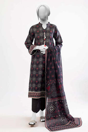 Black Printed 3PC Unstitched