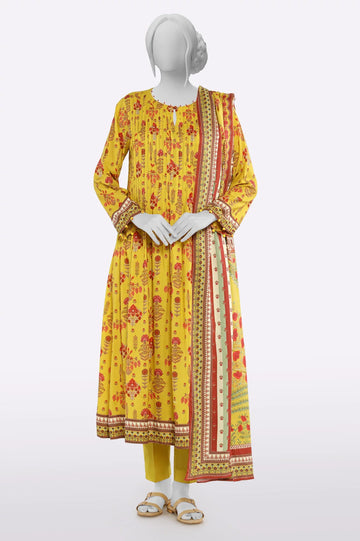 Printed Unstitched 3PC