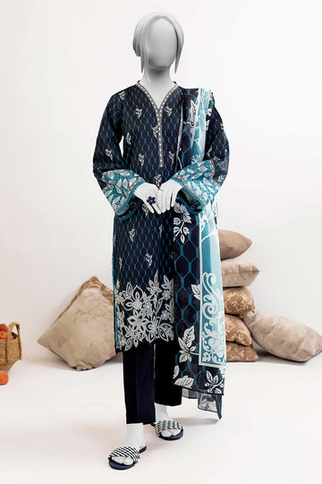 Black Printed 3PC Unstitched