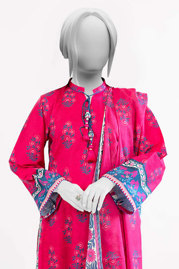 Pink Printed 3PC Unstitched