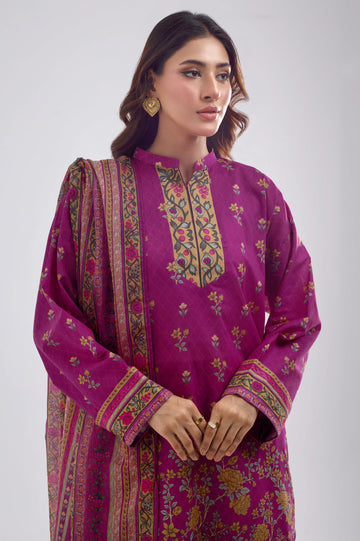 Pink Printed 3PC Unstitched