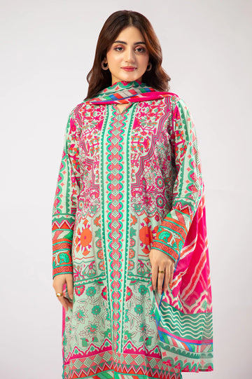 Mint Printed 3PC Unstitched