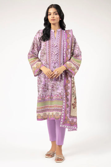 Lilac Printed 3PC Unstitched