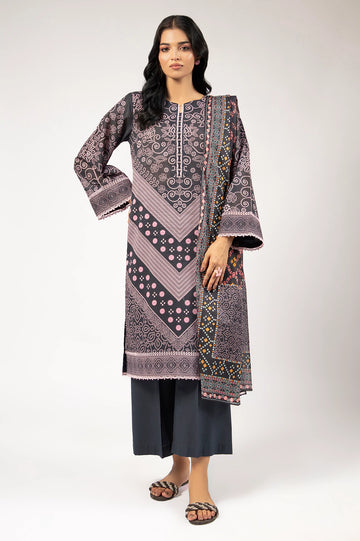 Black Printed 3PC Unstitched