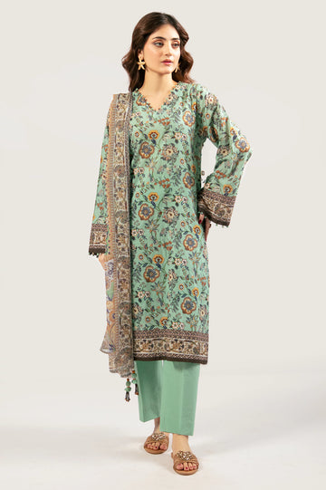 Mint Printed 3PC Unstitched