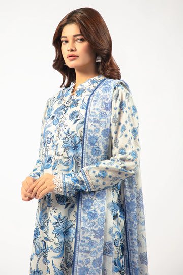 Grey Printed 3PC Unstitched