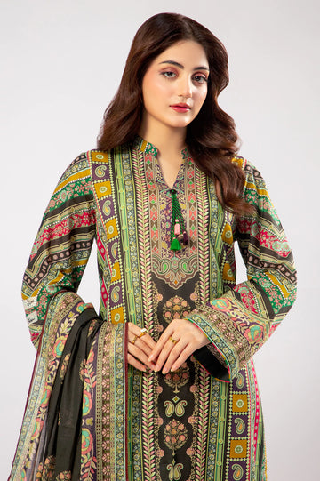Black Printed 3PC Unstitched