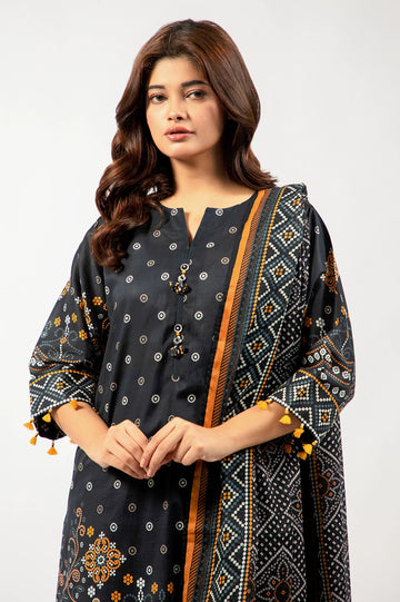 Black Printed 3PC Unstitched
