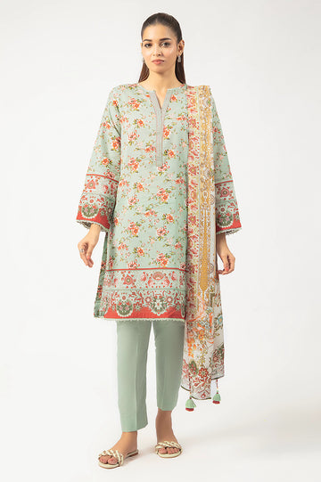 Mint Printed 3PC Unstitched
